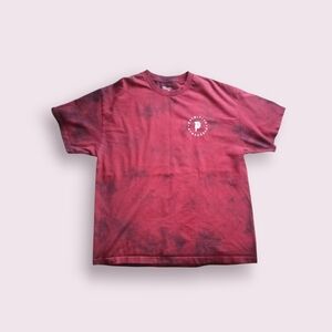 Primitive Maroon and Black Tie-Dye Men's Tee